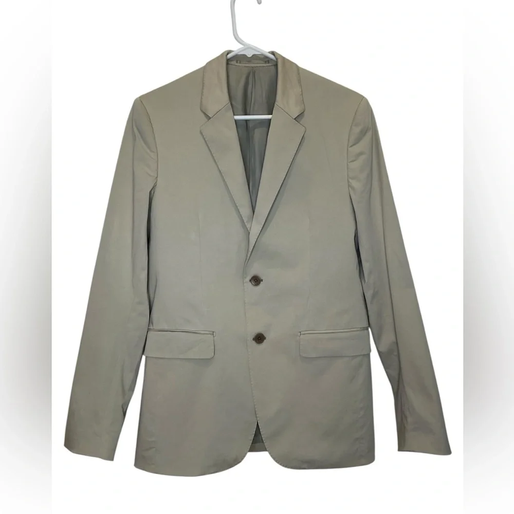 Theory Men's Two-Button Sports Jacket Cotton Top Stitching Light Weight Size 36